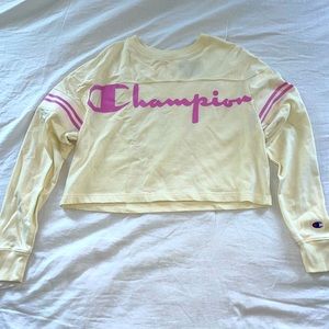 Champion Cropped Jersey-Style Long Sleeve T